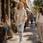 Wearbellas | Drop-Shoulder Lantern Sleeve Chunky Knit Sweater