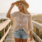 Aerela | Breezy Open Weave Knit Top