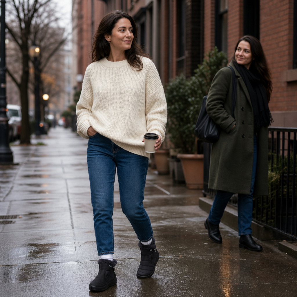 Lunavia | Plush-Lined Zipper Ankle Boots