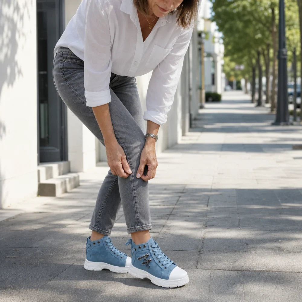 Breezara | Lace-Up Platform Sneaker Boots