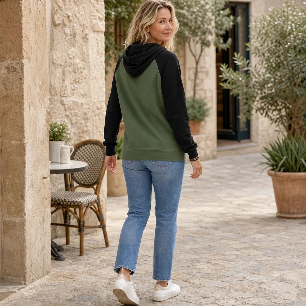 ColorMuse | Colorblock Raglan Sleeve Hoodie