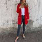 Vearbella | Longline Open-Front Hooded Cardigan