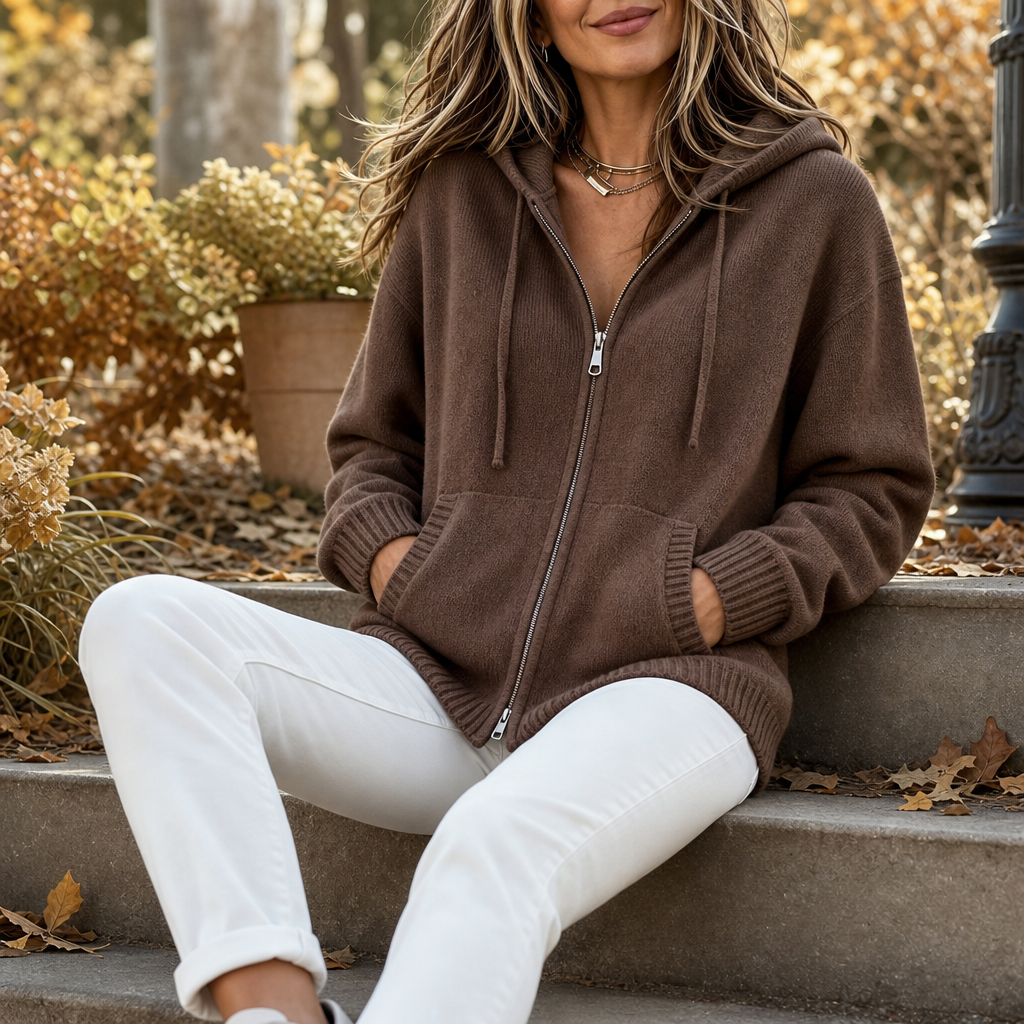 Wearnella | Hooded Oversized Knit Cardigan