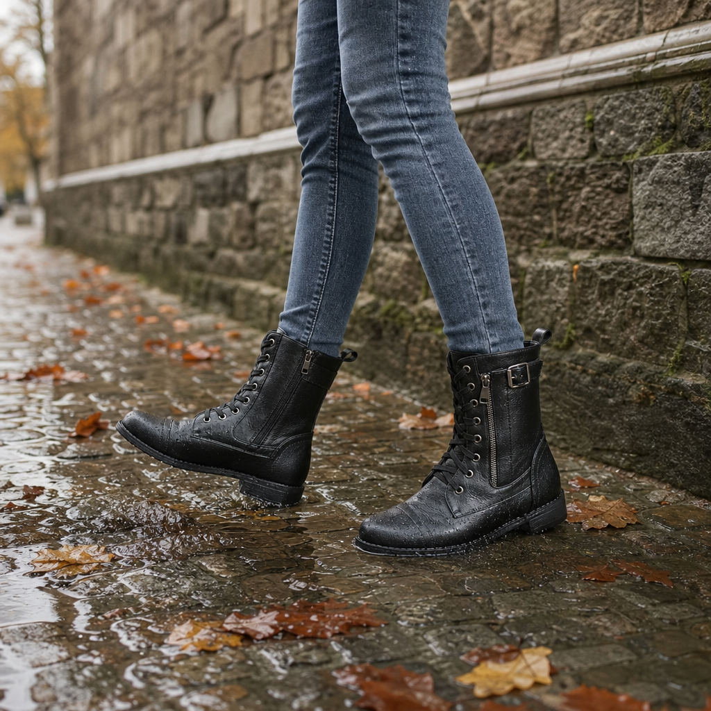 Amarah | Lace-Up Side-Zip Ankle Boots