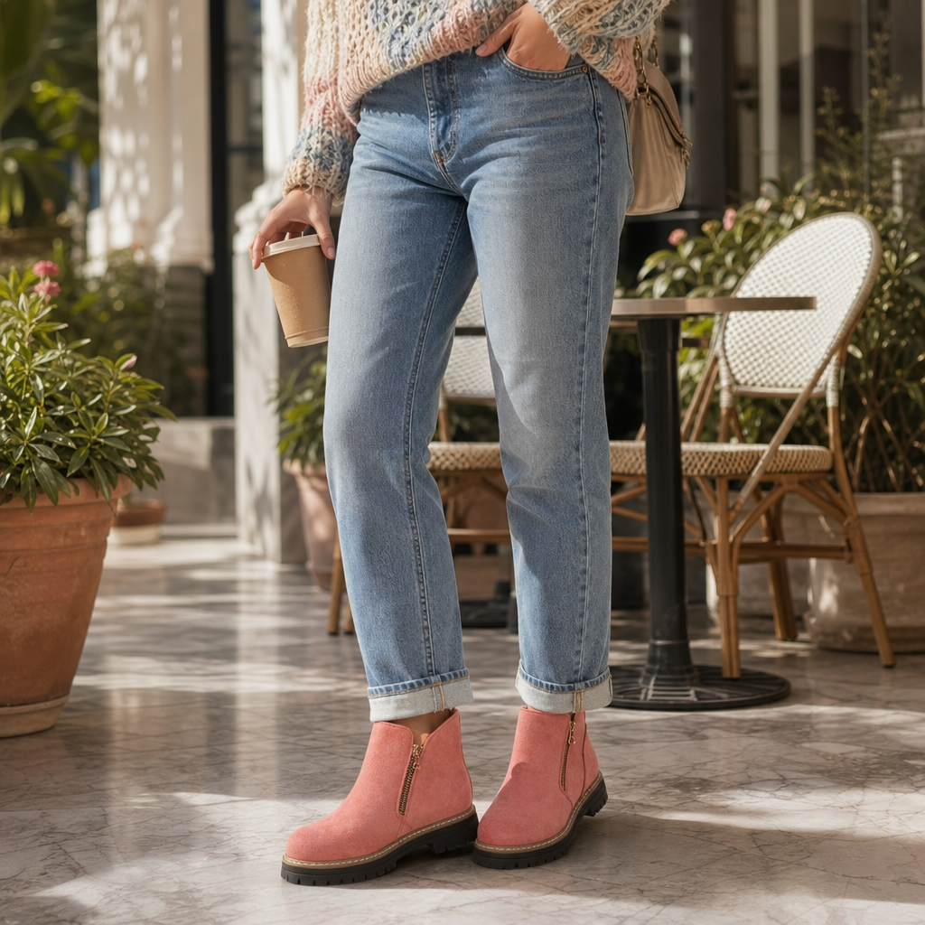 Stepwell | Square-Heel Cushioned Ankle Boots