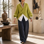 Crossovera | Chunky Knit Crossover V-Neck Sweater