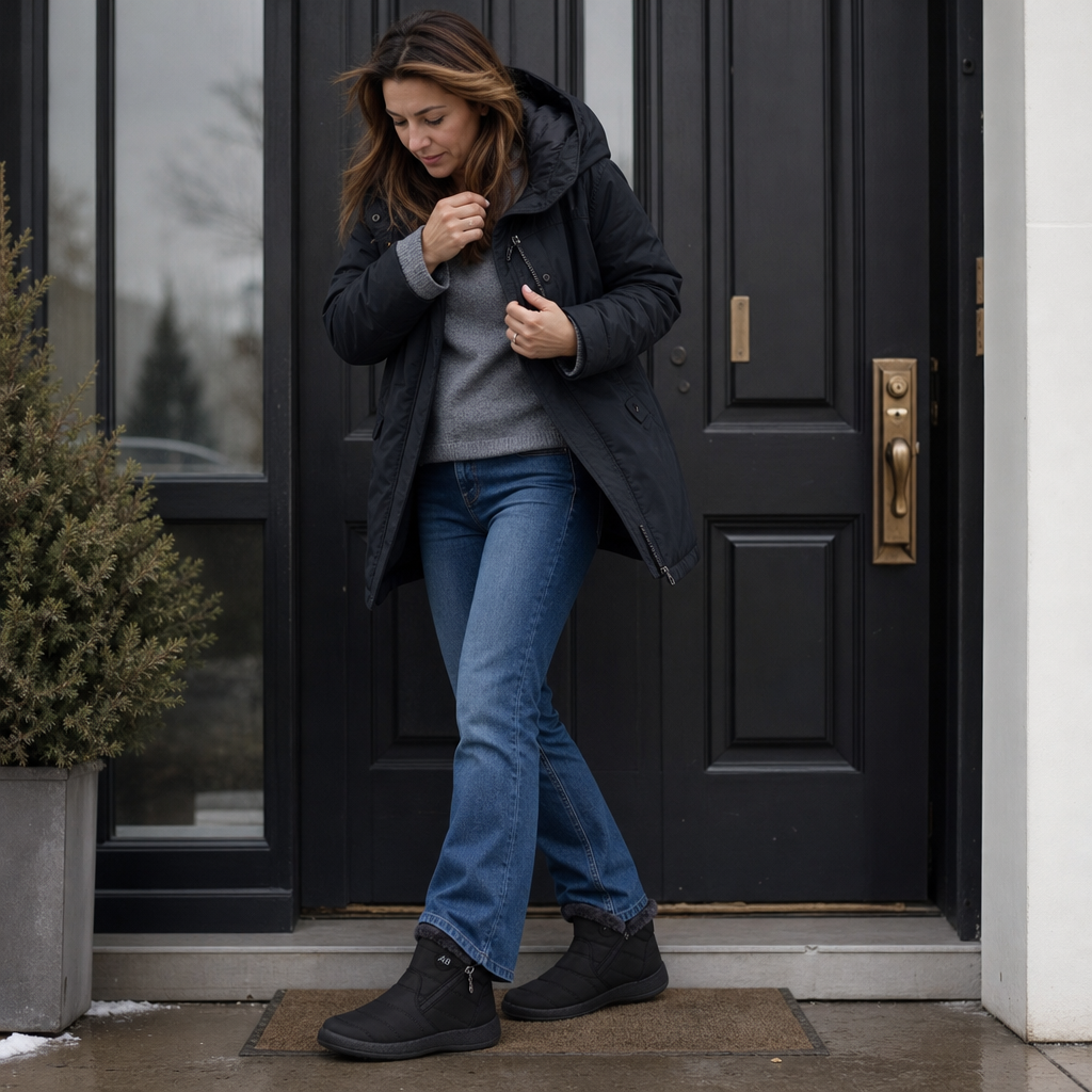 Lunavia | Plush-Lined Zipper Ankle Boots