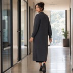 Ribbella | Ribbed Knit Longline Cardigan