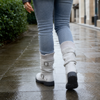 Calfden | Ribbed Cuff Lug Sole Slouch Boots