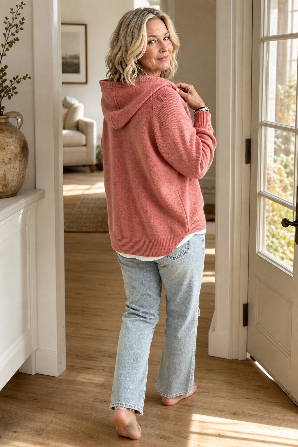 Hushwell | Drawstring Hood Knit Pullover
