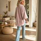 Wearbelli | Half-Zip Funnel Neck Velour Pullover