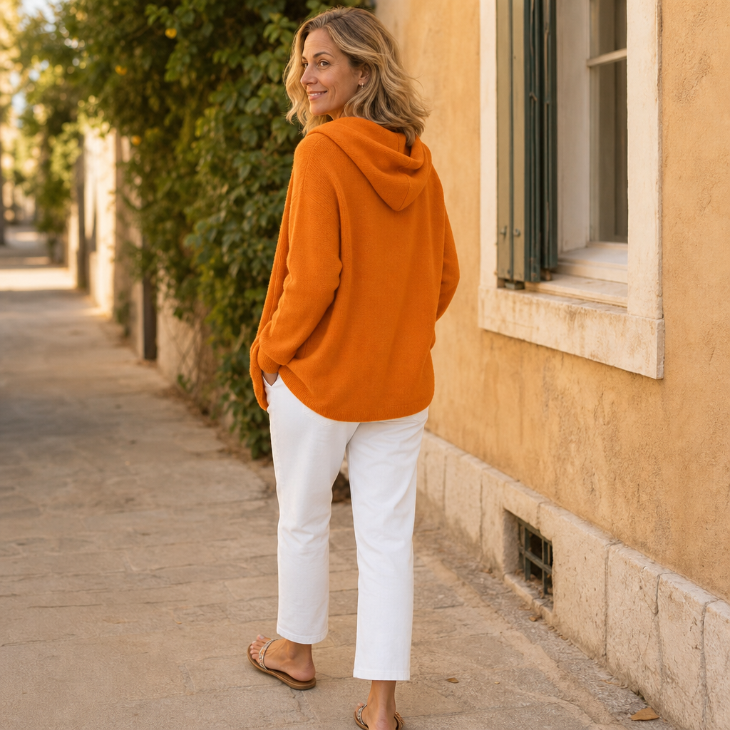 Teri | Button-Front Hooded Cardigan