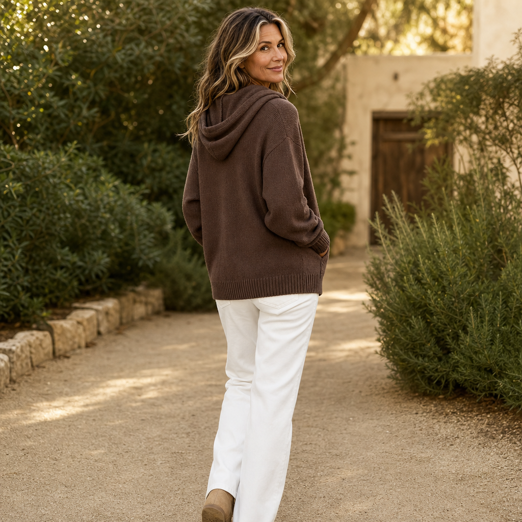 Wearnella | Hooded Oversized Knit Cardigan