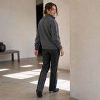 Wearvale | Two-Way Zip High-Neck Knit Cardigan