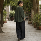 Roselane | Scalloped Lace Fine-Rib Corduroy-Look Jacket