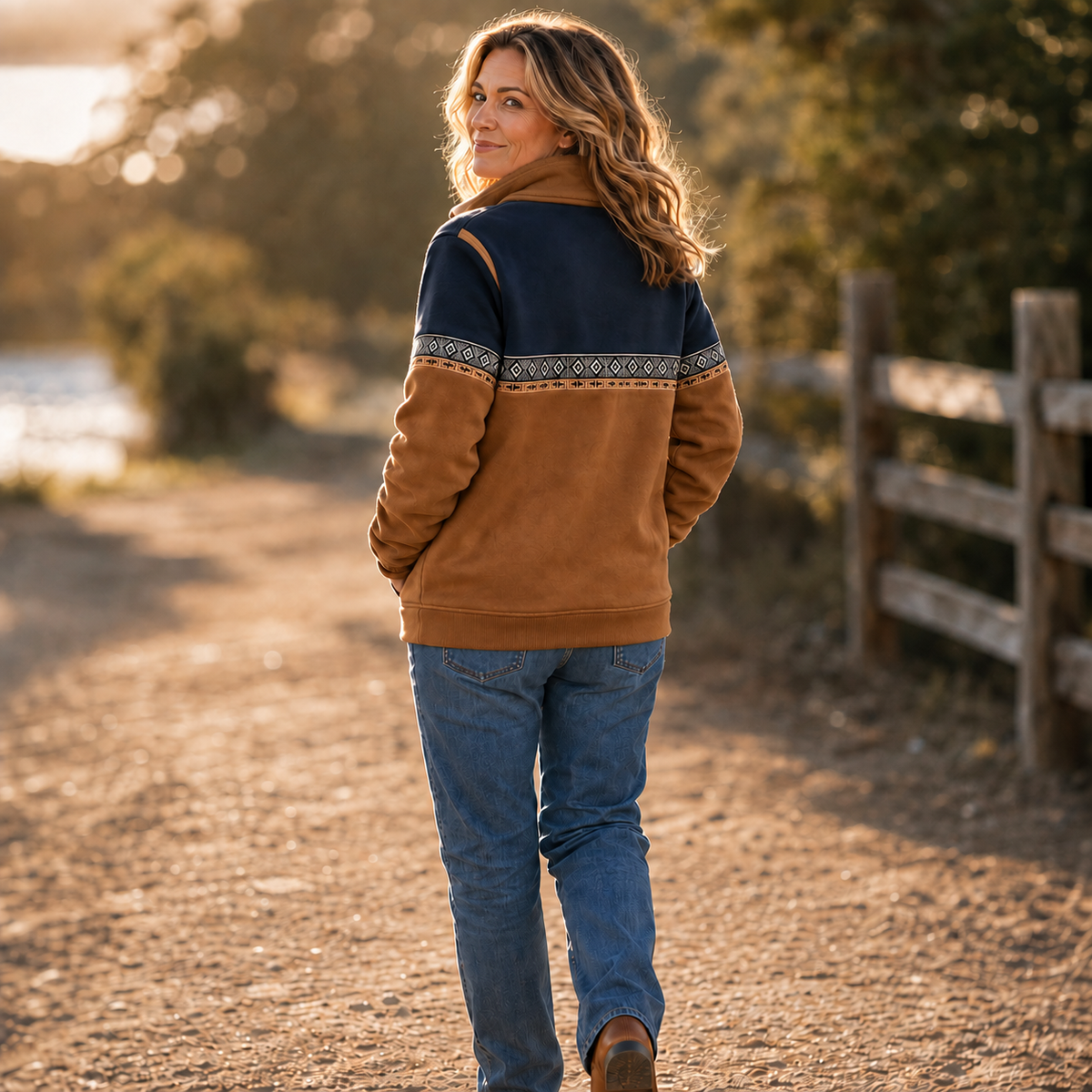Cozyform | Sherpa Collar Colorblock Half-Zip Pullover