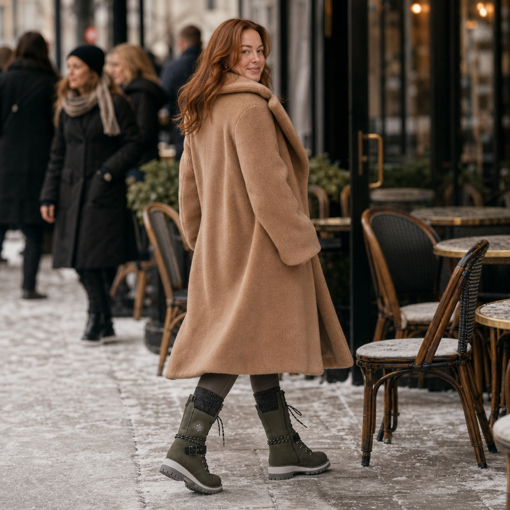 Cozette | Knit-Shaft Wide-Foot Winter Boots