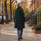 Wearbello | Plaid Two-Button Oversized Wool-Look Coat