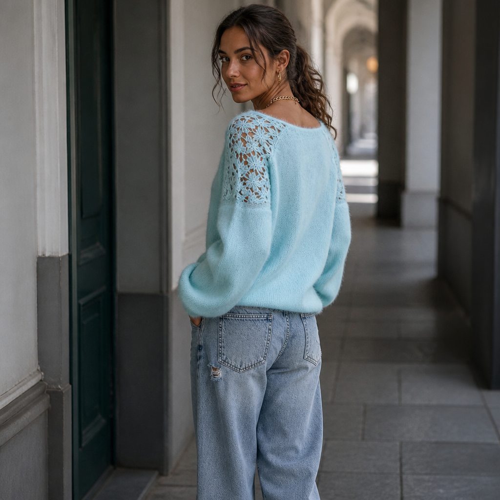 Wernbella | Lace-Knit Look Sweater That Looks Elevated, Not Plain