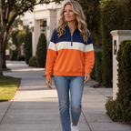 Wearbelda | Color-Block Quarter-Zip Pullover