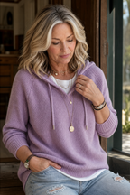 Hushwell | Drawstring Hood Knit Pullover