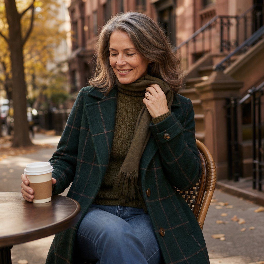 Wearbello | Plaid Two-Button Oversized Wool-Look Coat