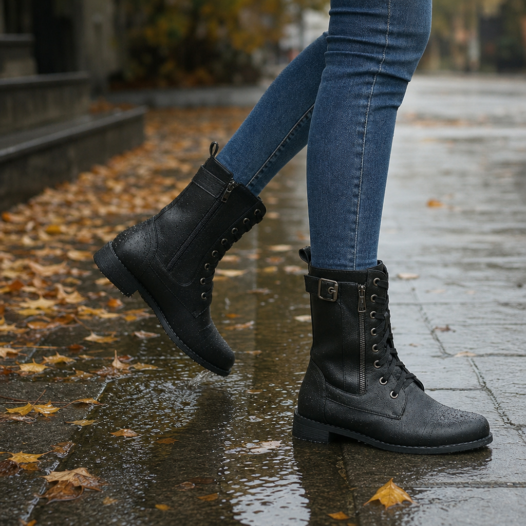 Amarah | Lace-Up Side-Zip Ankle Boots