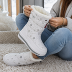 Frostelle | Snowflake-Print Plush-Lined Winter Boots