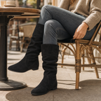 Slouch & Stroll | Lace-Up Slouchy Mid-Calf Boots