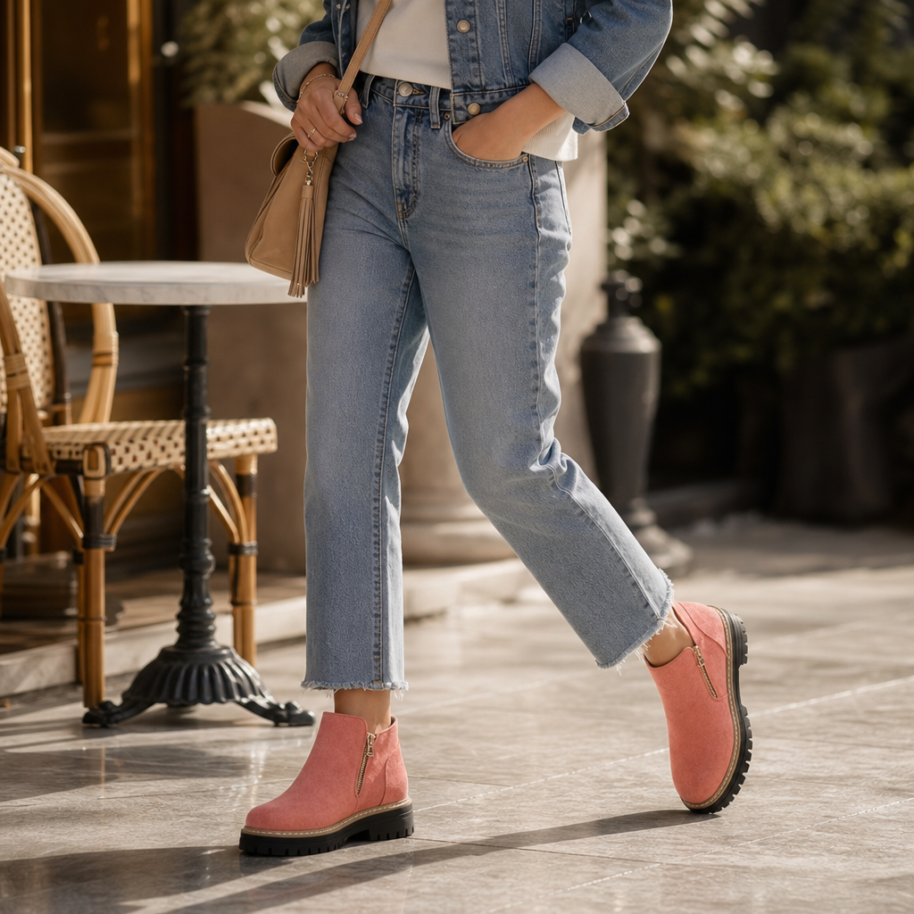 Stepwell | Square-Heel Cushioned Ankle Boots