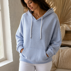 Stripeday | Striped Drawstring Hooded Kangaroo Pocket Hoodie