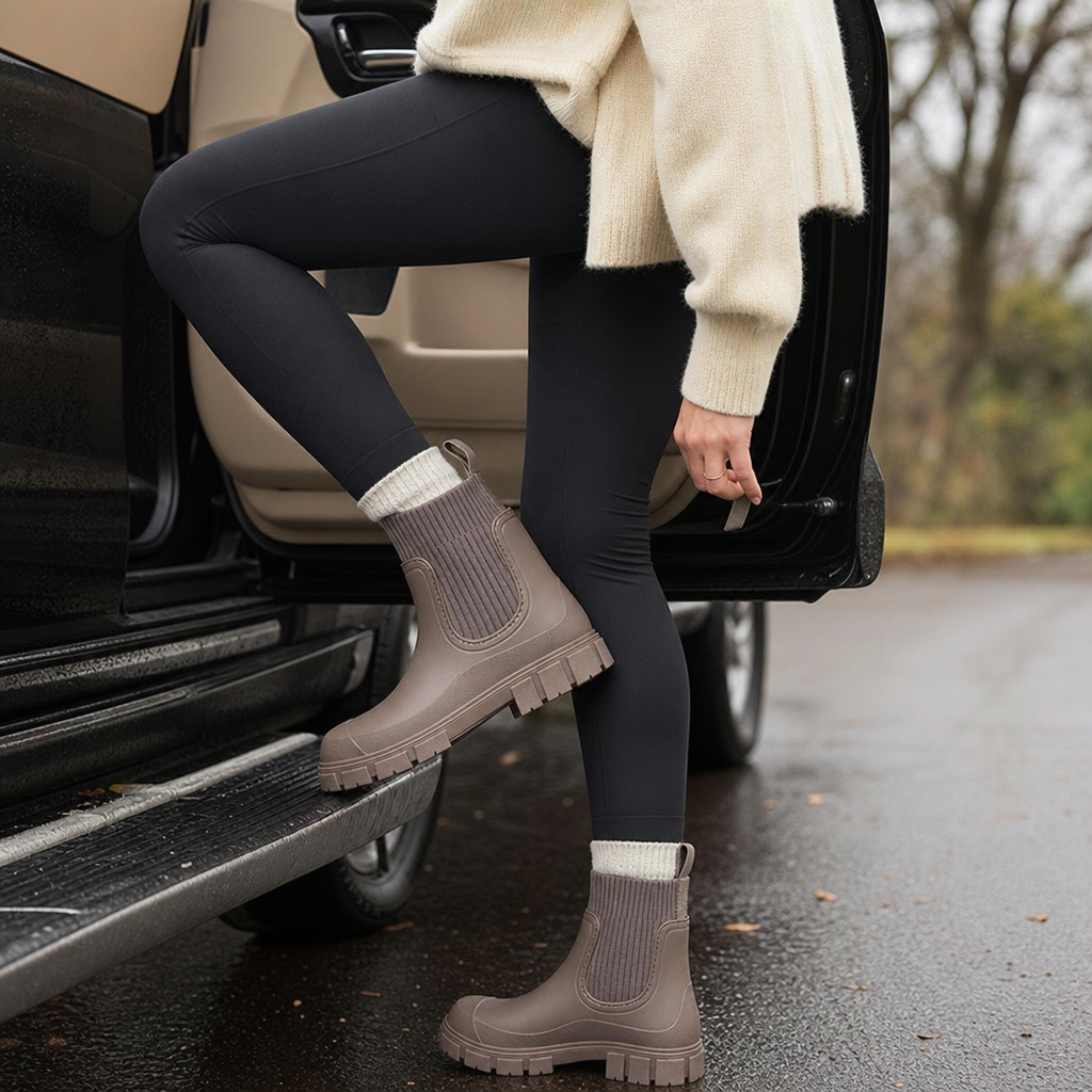 Puddlestep | Elastic Collar Ankle Rain Boots