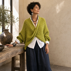 Crossovera | Chunky Knit Crossover V-Neck Sweater