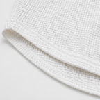 Loravia | Waffle Knit-look Henley Top with Button Placket, 3/4 Sleeve