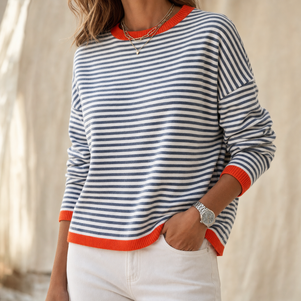 Tivana | Soft Touch Striped Long Sleeve