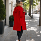 Vearbella | Longline Open-Front Hooded Cardigan