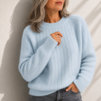 Mila | Women's Solid Color Fluffy Sweater