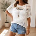 Solenya | Women's Breezy Open-Knit Summer Top