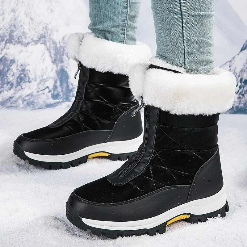 Snowlinas | Plush-Lined Zip-Up Snow Boots