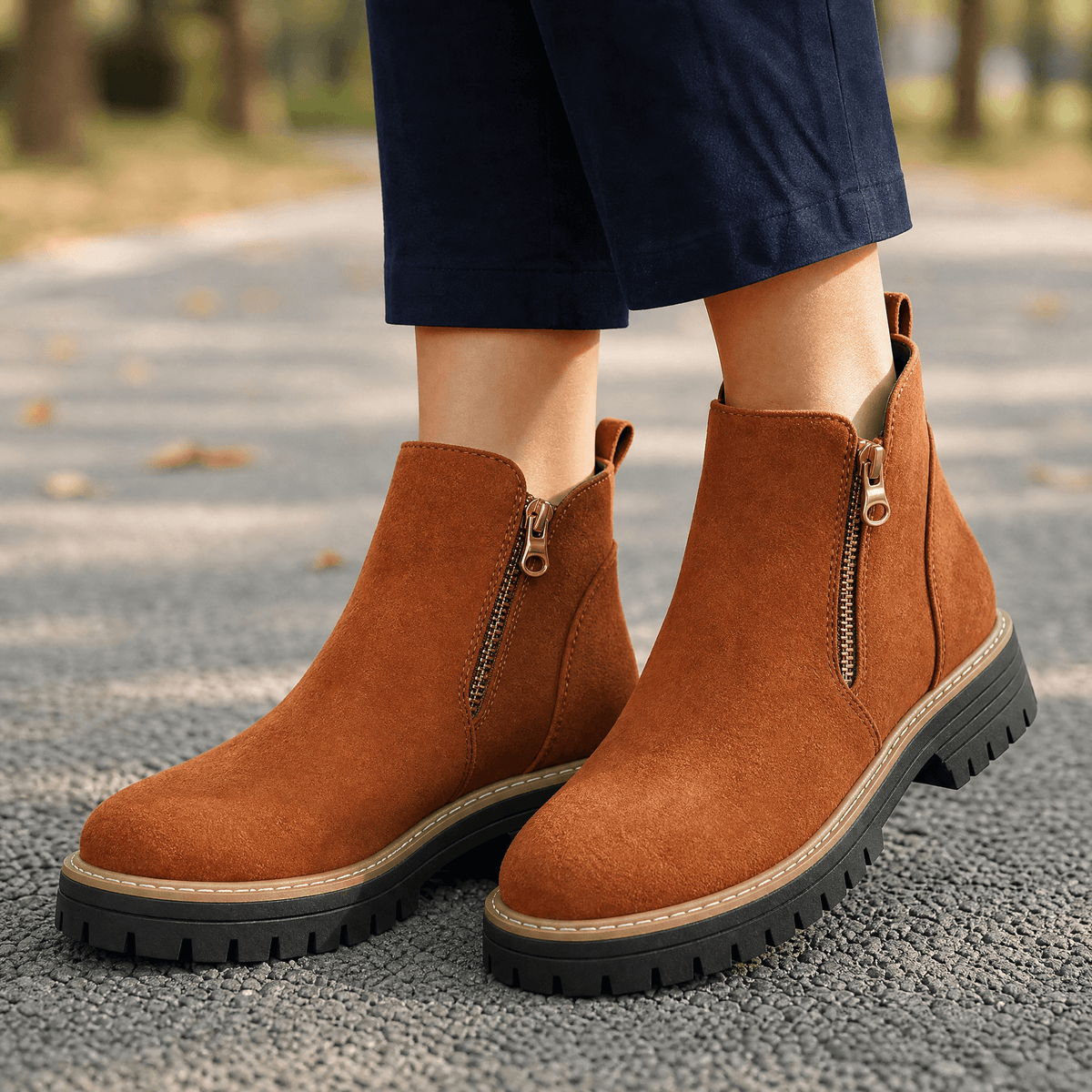 Stepara | Side-Zip Suede Chelsea Boots