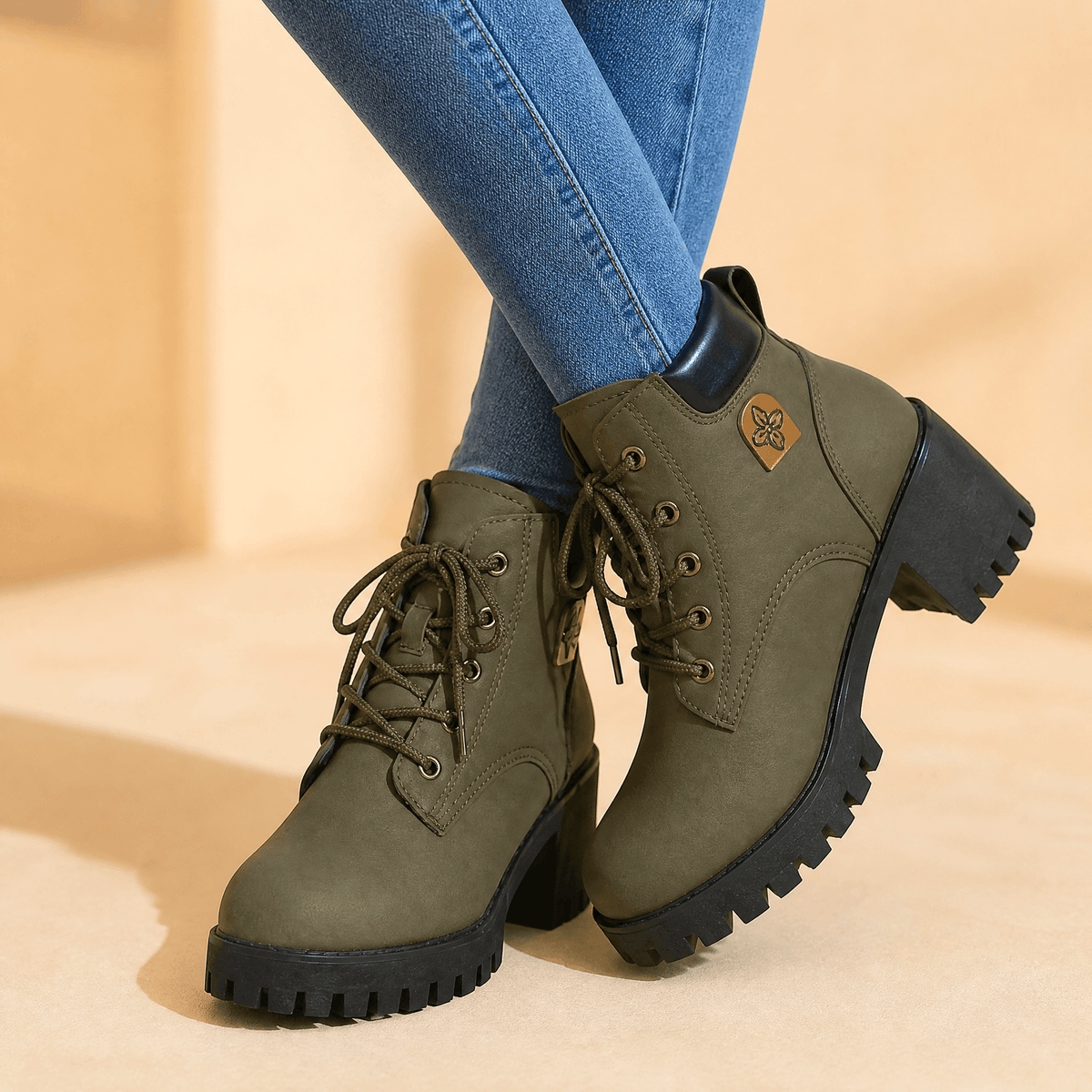 Stridara | Lightweight Chunky Platform Combat Boot