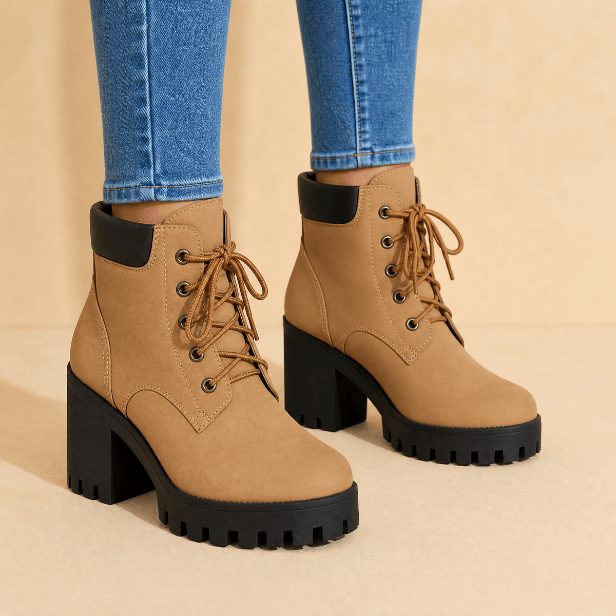 Stridara | Lightweight Chunky Platform Combat Boot