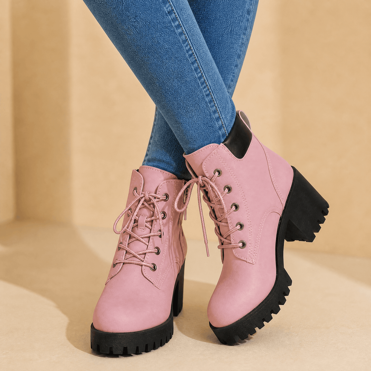 Stridara | Lightweight Chunky Platform Combat Boot