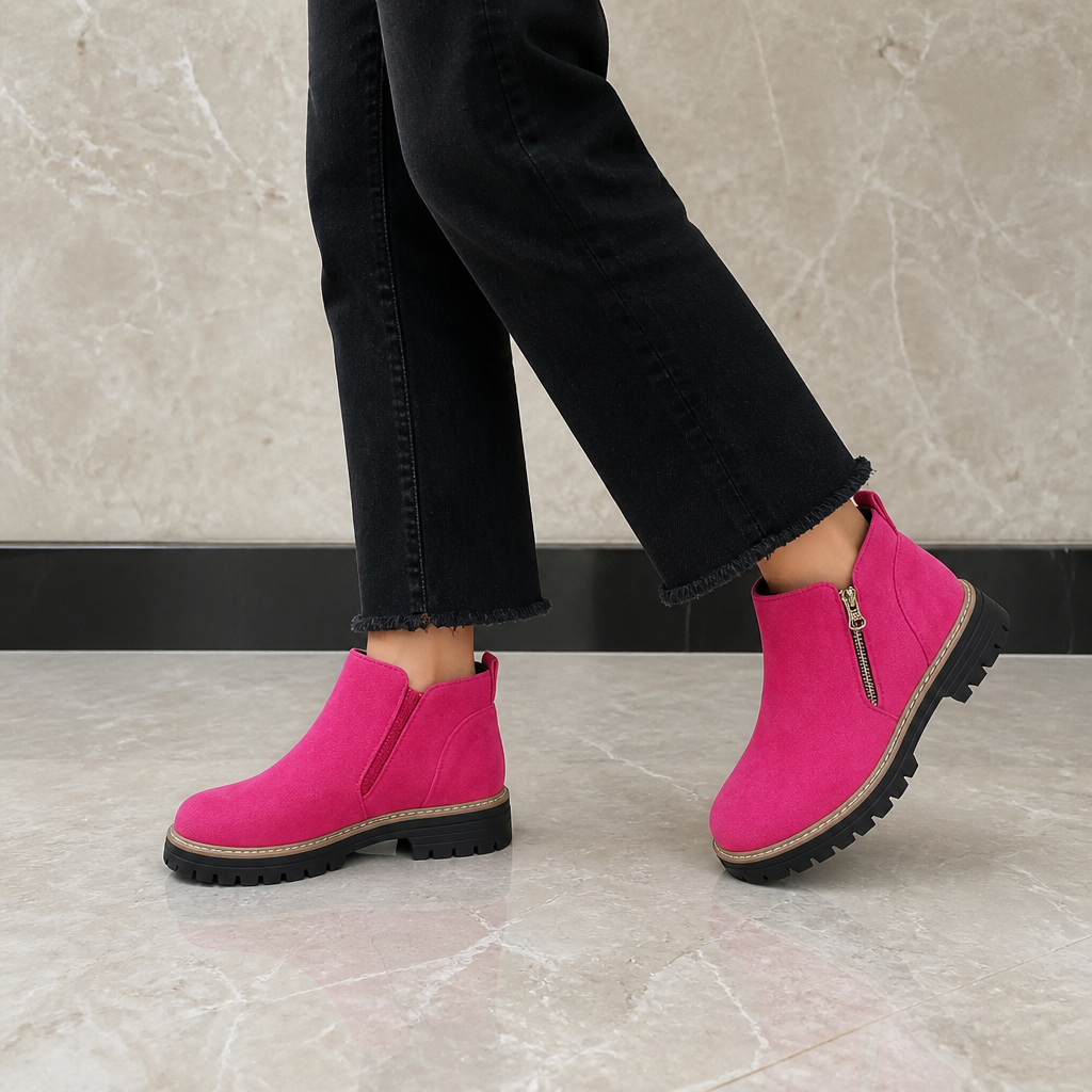 Stepwell | Square-Heel Cushioned Ankle Boots