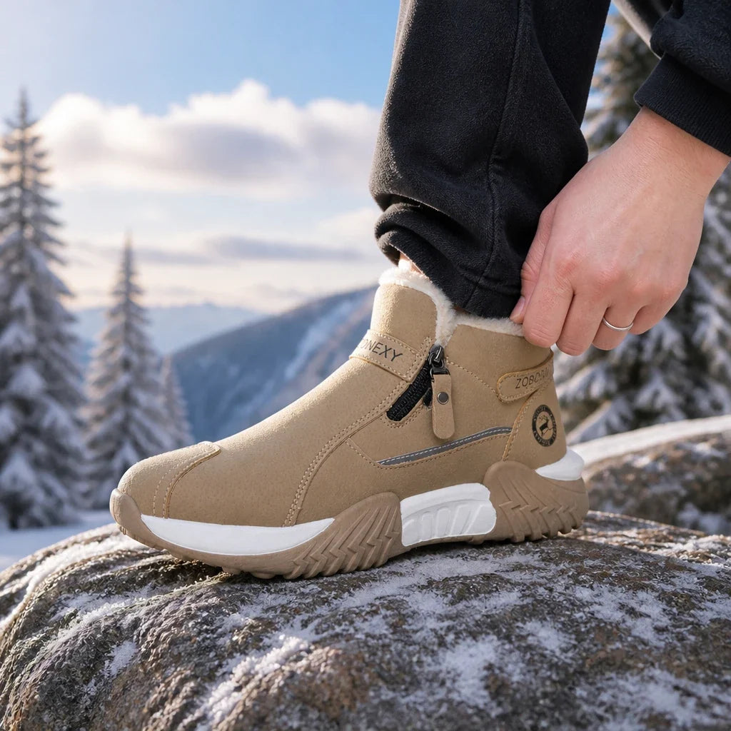 Frostelle | Fleece-Lined Zip Ankle Winter Boots