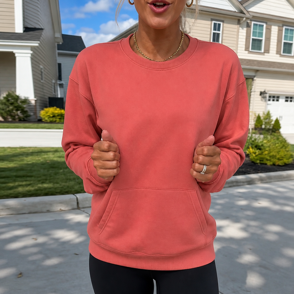 Restfield | Oversized Kangaroo Pocket Crewneck Sweatshirt