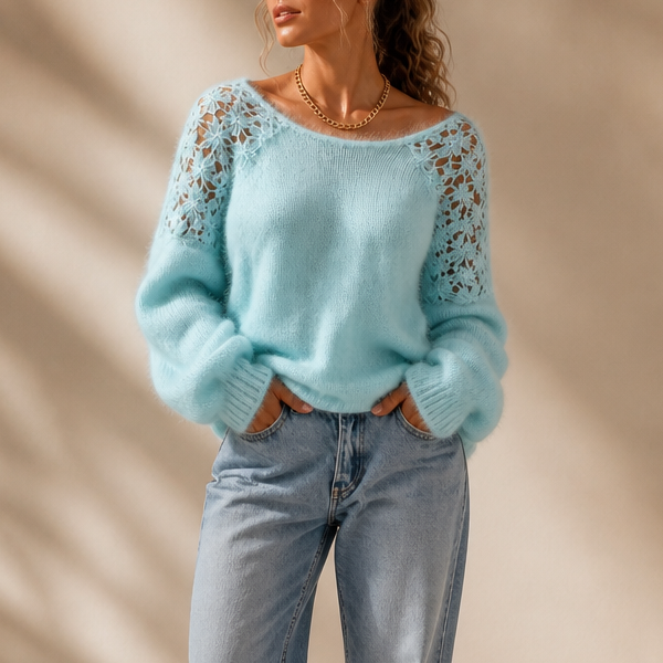 Wernbella | Lace-Knit Look Sweater That Looks Elevated, Not Plain