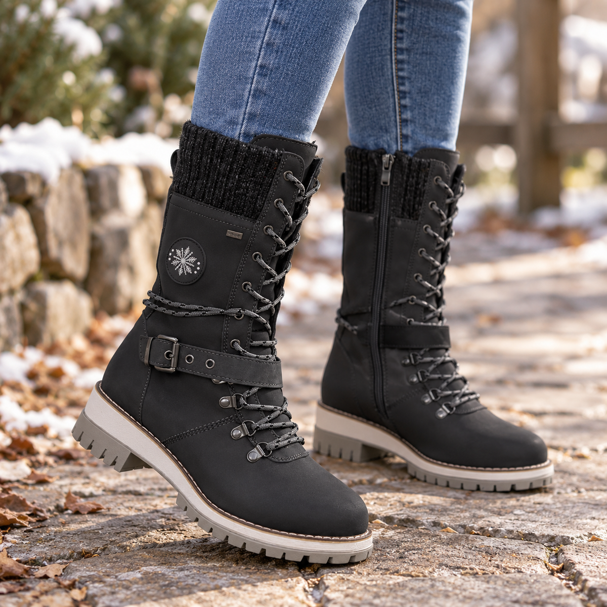 Snowlina | Adjustable Knee-High Insulated Snow Boots