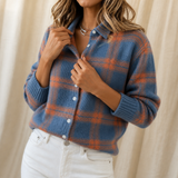 Blue Orange Plaid