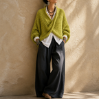 Crossovera | Chunky Knit Crossover V-Neck Sweater